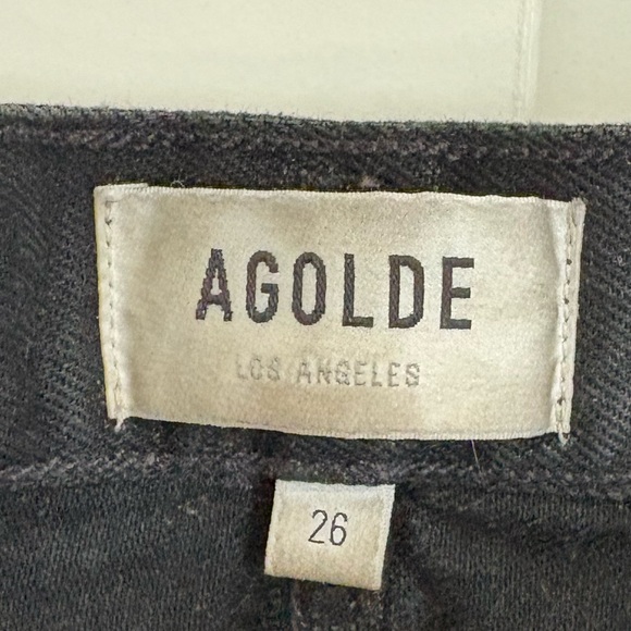 AGOLDE Cherie High Rise Straight Jeans black size 26 - Picture 5 of 9